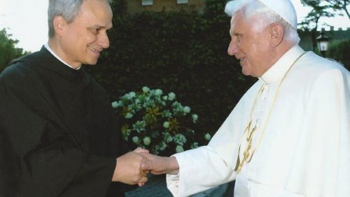 File photo of Robert Prevost and Pope Benedict XVI