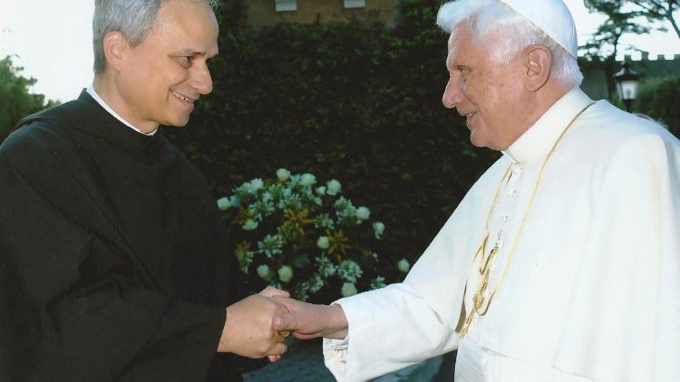 File photo of Robert Prevost and Pope Benedict XVI