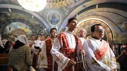 Coptic Orthodox Christians attend Christmas Eve mass in Cairo