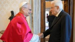 Popiežius priėmė Italijos prezidentą